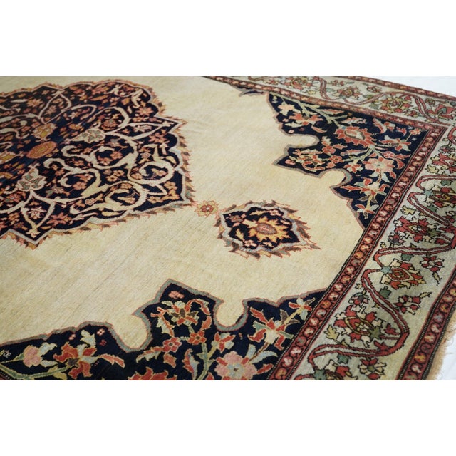 Late 18th Century Antique Sarouk Rug 4'2'' X 5'10'' For Sale - Image 4 of 10
