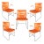 Plastic Orange Stylex "Rythm" Armchair by Sva Cvek, Sets of 5 For Sale - Image 7 of 7