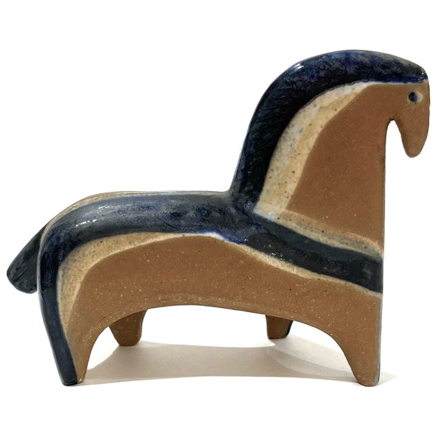 Lisa Larson 1960's Lisa Larson - Gustavberg - Swedish Lilla Zoo Horses - A Pair For Sale - Image 4 of 12