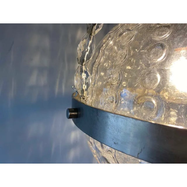 German Space Age Glass Ball Pendant Lamp, 1970s For Sale - Image 9 of 17