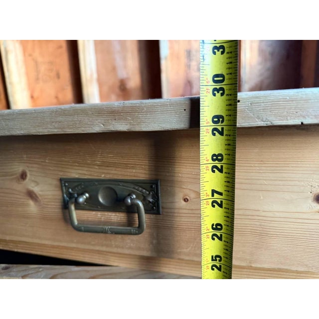 Vintage Rustic Style Natural Pine Buffet Cupboard Cabinet For Sale - Image 13 of 14