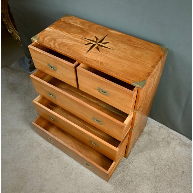20th Century Teak Marine Chest of Drawers, India For Sale - Image 9 of 18