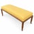 Mid-Century Modern Mid Century Modern Walnut Bench Yellow Chenille For Sale - Image 3 of 4