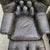 Animal Skin Vintage Henredon for Ralph Lauren English Chesterfield Leather Chair & Ottoman a Pair For Sale - Image 7 of 18