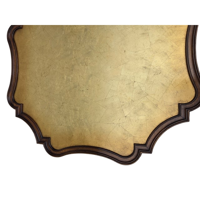 Gold Vintage Faux Bamboo Coffee Table Gold Leaf Italian Regency For Sale - Image 8 of 15