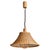 1970s French Wood + Rattan Pendant For Sale