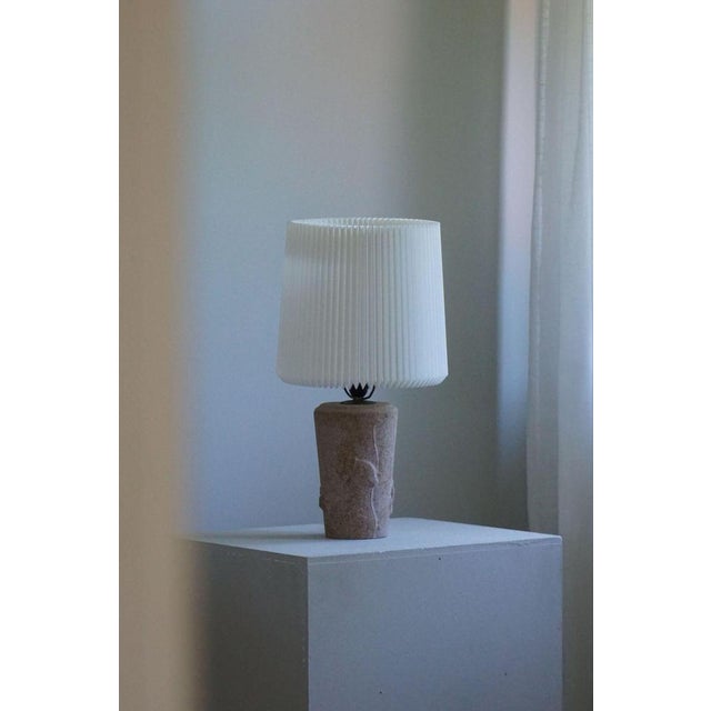 1960s Vintage French Modern Table Lamp in Stone with Elephant Motifs, 1970s For Sale - Image 5 of 16