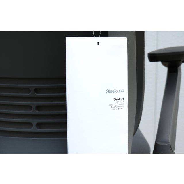 Steelcase Gesture Executive Ergonomic Adjustable Office Chair Gray Fabric Brand New For Sale - Image 12 of 12