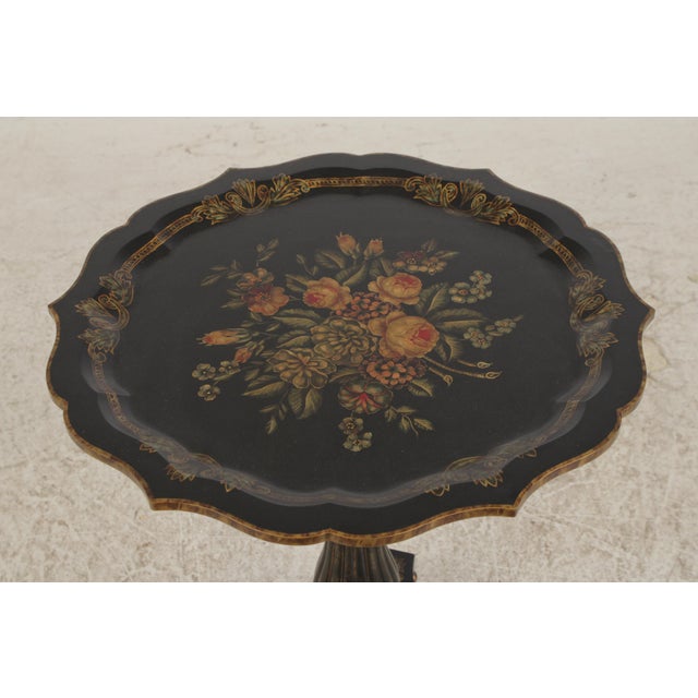 Maitland - Smith Maitland Smith French Victorian Pedestal Side Table For Sale - Image 4 of 16