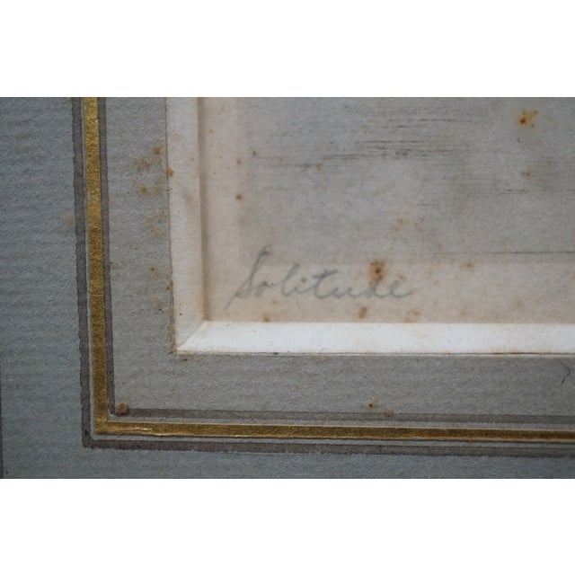 Late 19th Century Antique James Fagan Signed Solitude Rowboat Marsh Seascape Etching 23" For Sale - Image 5 of 11