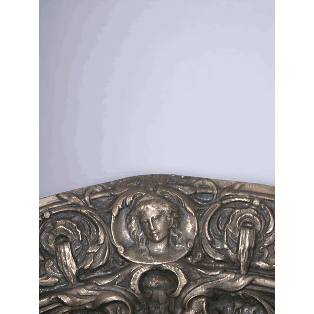 Large Embossed Chiseled Bronze Plate Depicting Scenes from Aphrodite, 1890s-1910s For Sale - Image 12 of 15