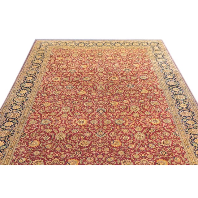 Antique Kashan Rug 6'5'' x 10'6'' For Sale - Image 12 of 12