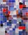 "Squares / Orange Blue Grey" Large Abstract Oil Painting by Simon Findlay For Sale
