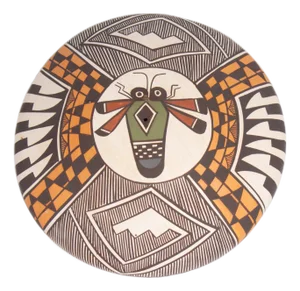 Signed Acoma Native America Seed Pot With Bug Design by Diane Lewis