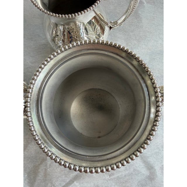 Antique Barbour Silver Co. Quadruple Plate Coffee Service, Floral Engraved, C. 1890–1910 - 4 pcs For Sale - Image 9 of 10