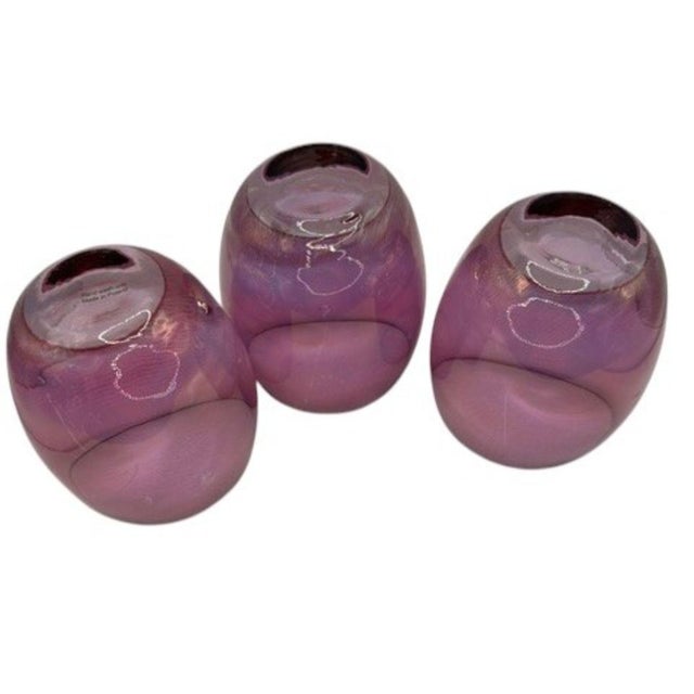 Vintage Polish Amethyst Roly Poly Glasses - Set of 3 For Sale - Image 10 of 10