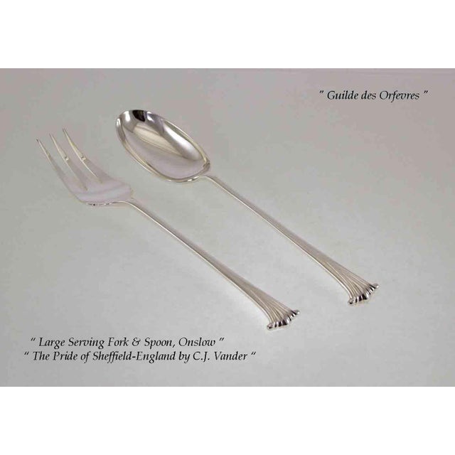 Vintage / New C. J. Vander Silverplate Onslow Pattern Flatware Set for 12- 90 Pieces For Sale In New York - Image 6 of 13