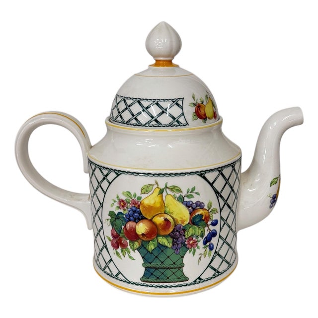 Vintage 1990s Villeroy & Boch Basket Pattern Coffee Pot For Sale