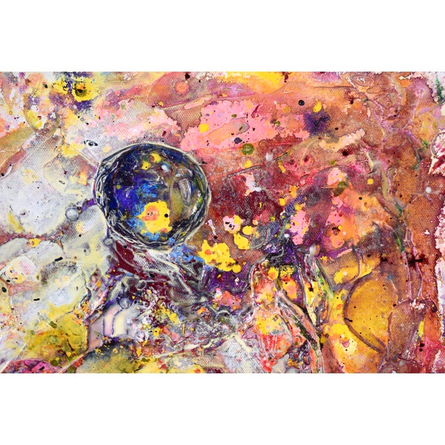 Late 20th Century Floating Bubbles - Abstract Expressionist Composition in Acrylic on Canvas by Charles David Francis For Sale - Image 5 of 7