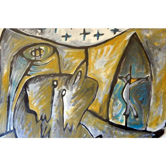 Abstract Expressionism Contemporary Abstract Framed Gouache on Paper Drawing by Jean-Jacques Blot For Sale - Image 3 of 5