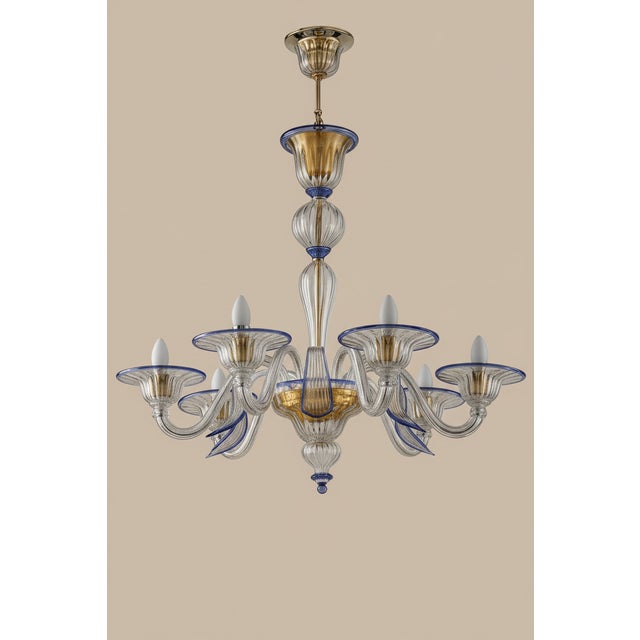 DUTIES FREE (price for 3 lights ) Foglia is a hand-blown Murano glass chandelier inspired by the timeless language of...