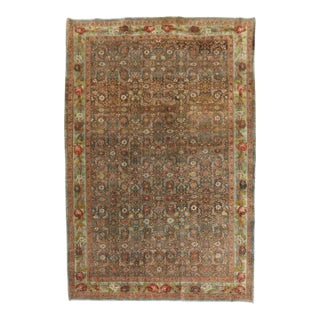 Antique Persian Bidjar Accent Rug - 4'10" x 6'9" For Sale