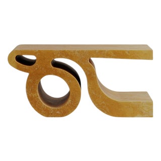 Travertino Giallo Joie Coffee Table by Esther Knopfler For Sale