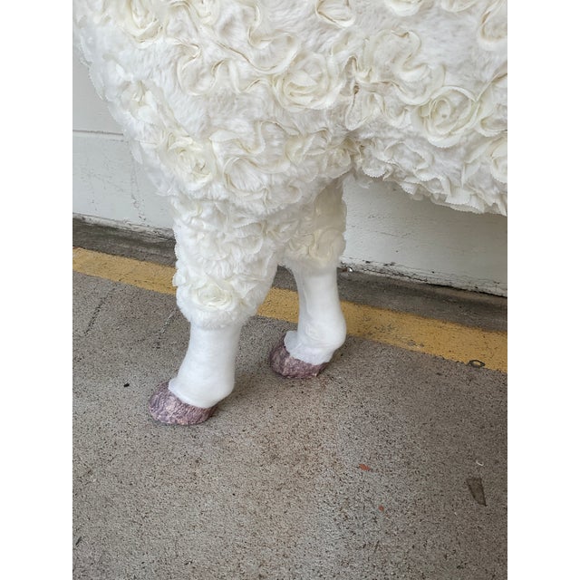 Off-white Modern Life Size Sheep Sculpture in the Style of Lalanne For Sale - Image 8 of 9