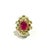 Gold Bochic “Capri” Vintage Ruby, Yellow Sapphire & Amethyst Ring — 18K Gold & Silver For Sale - Image 8 of 11