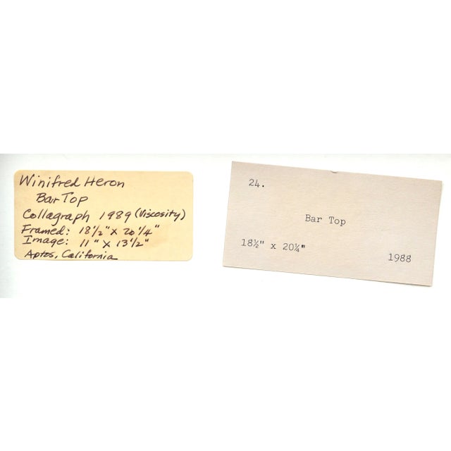 Paper Red Lava Abstract Collagraph by Winifred Heron For Sale - Image 7 of 8