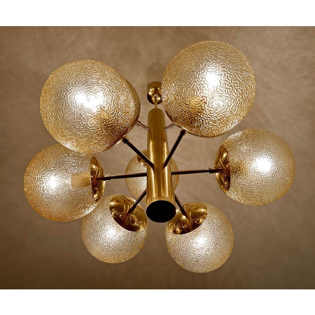 Large Space Age Bubble Glass Chandelier, 1970s For Sale - Image 4 of 18