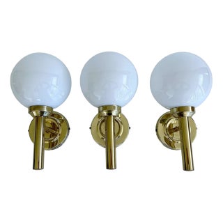 Vintage Danish Glass Sconces by Abo Reinders, Set of 3 For Sale