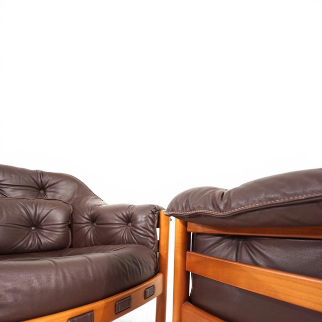 Animal Skin Leather Lounge Sessel by Sven Ellekaer for Coja, 1960, Set of 2 For Sale - Image 7 of 13
