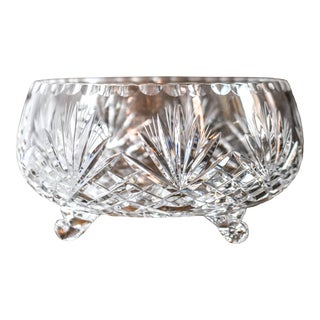 1990s Vintage Crystal Footed Bowl For Sale