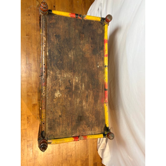 Wood Early 20th Century Rustic Hand-Carved Indian (Damchiya) Style Dowry Chest For Sale - Image 7 of 12
