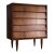 Vintage Mid Century Modern Walnut Floating Drawer Chest of Drawers For Sale