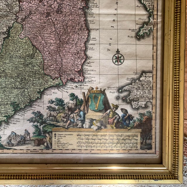 Wood Map of Ireland by Georg Matthaus Seutter, 18th Century For Sale - Image 7 of 12