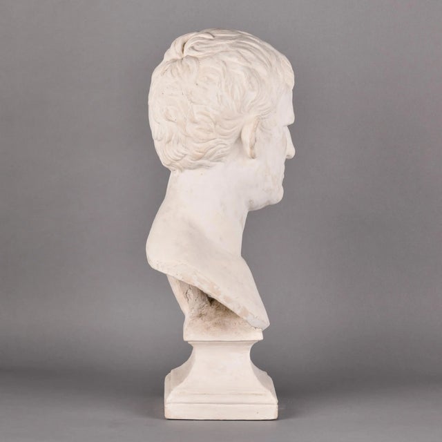 1970s Vintage Plaster Bust of Marc Anthony For Sale - Image 5 of 11