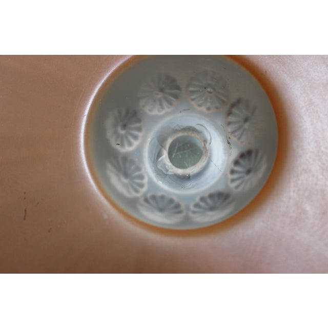 Canopy Mount Light Fixture Vintage Blush Pink For Sale - Image 12 of 15