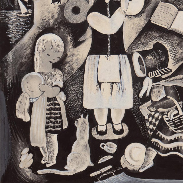 Paper 'Age 9' by Nura Ulreich, Art Deco, Woman Artist, Art Institute of Chicago, Art Students League, Paris, Salon D'Automne, Corcoran For Sale - Image 7 of 9