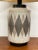 Mid Century Modern Ceramic Diamond Print Table Lamp For Sale - Image 4 of 7