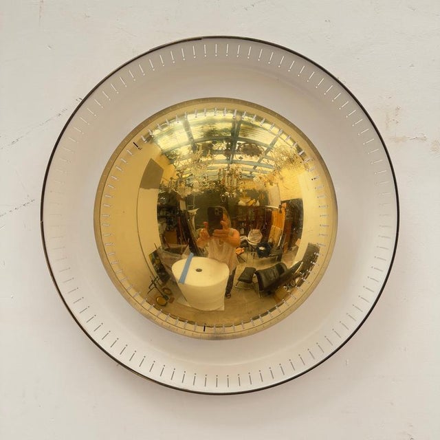 Vintage Brass Flush Mount from Kaiser, 1950s For Sale - Image 12 of 14