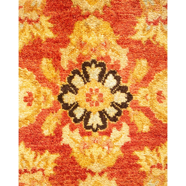Traditional Mogul, One-of-a-Kind Hand-Knotted Area Rug in Orange, 6' 3" x 8' 10" For Sale - Image 3 of 8