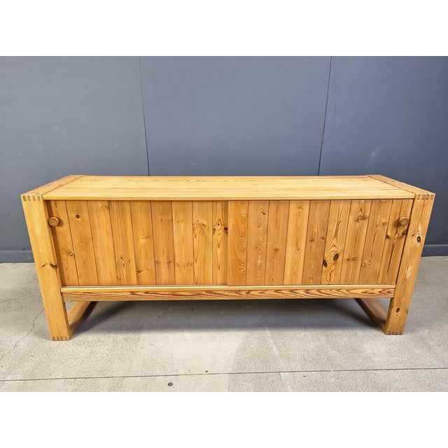 Scandinavian Pine Wood Sideboard, 1960s For Sale - Image 11 of 12