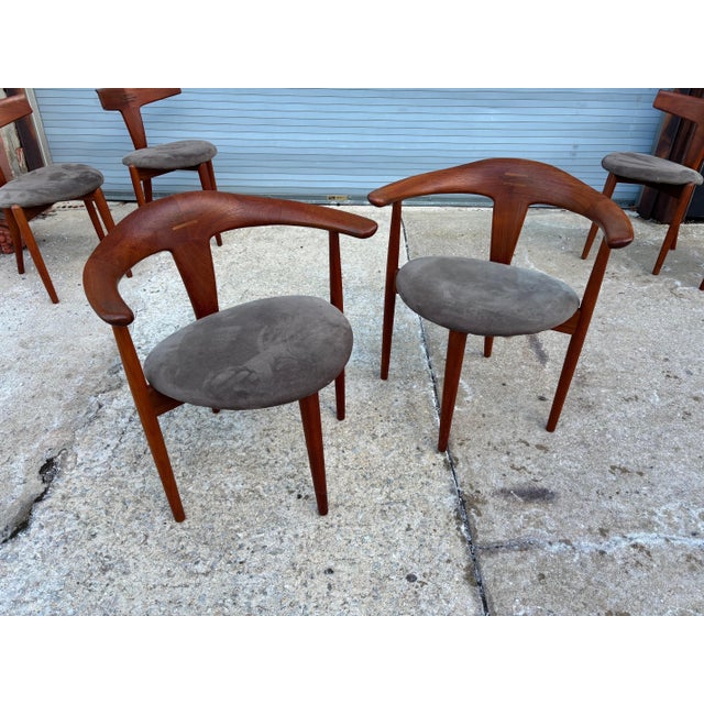 1960s Erik Kollig Andersen and Palle Pedersen Set of 6 Moreddi Teak Dining Chairs For Sale - Image 11 of 12