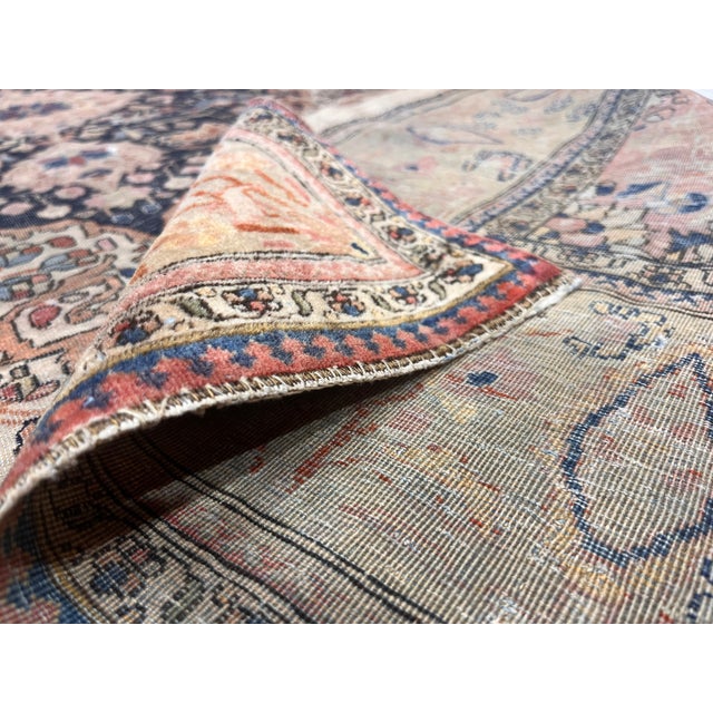 Late 19th Century Antique Persian Mohtasham Kashan Rug 4’2" X 6’3" For Sale - Image 5 of 6