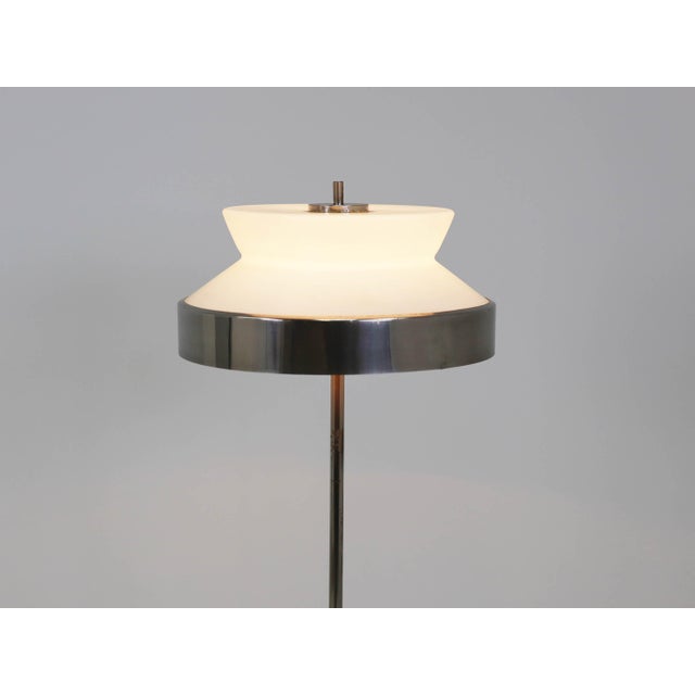 Floor Lamp with Architectural Glass Shade in the style of Sergio Asti, Italy, 1960s, in Very Good conditions. Designed...