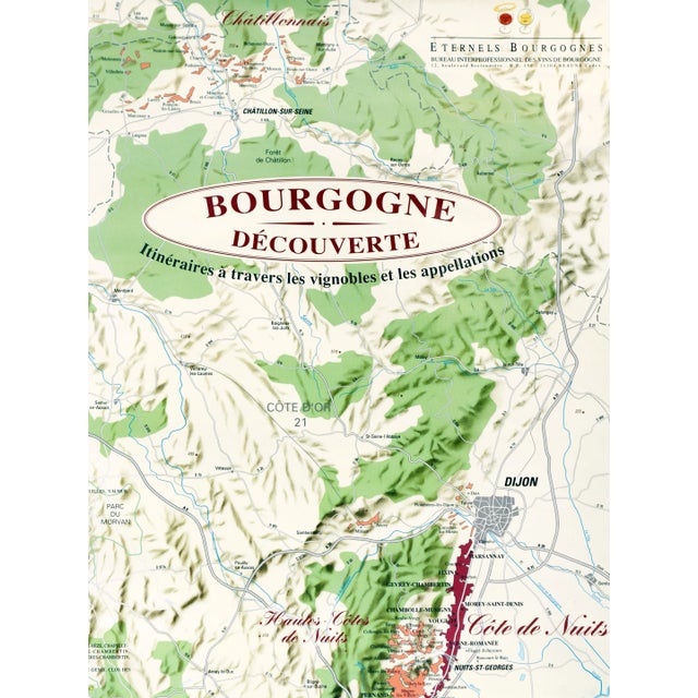 French Provincial 1996 French Wine Poster - Bourgogne Découverte (Discover Burgundy) For Sale - Image 3 of 5