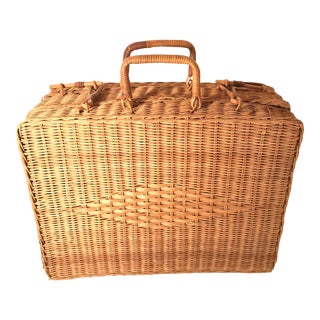 Vintage Wicker Luggage For Sale
