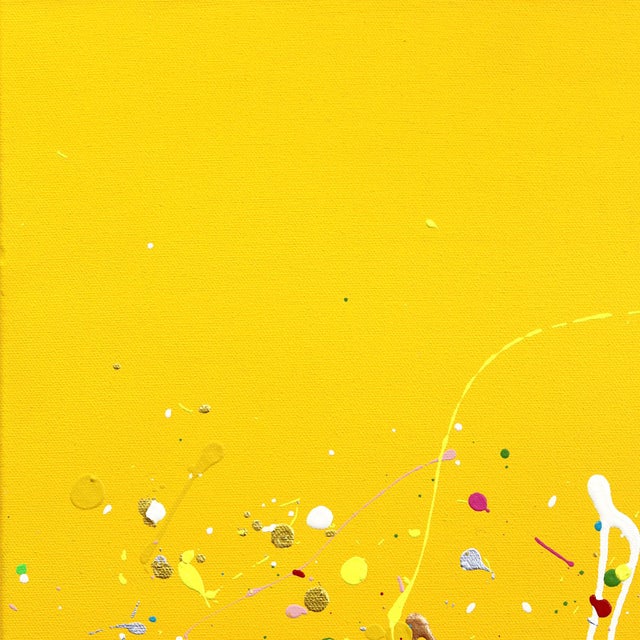 2020s Celebrate Now - Abstract Warm Red Yellow Expressionist Textural Drip Painting by Marc Raphael For Sale - Image 5 of 9